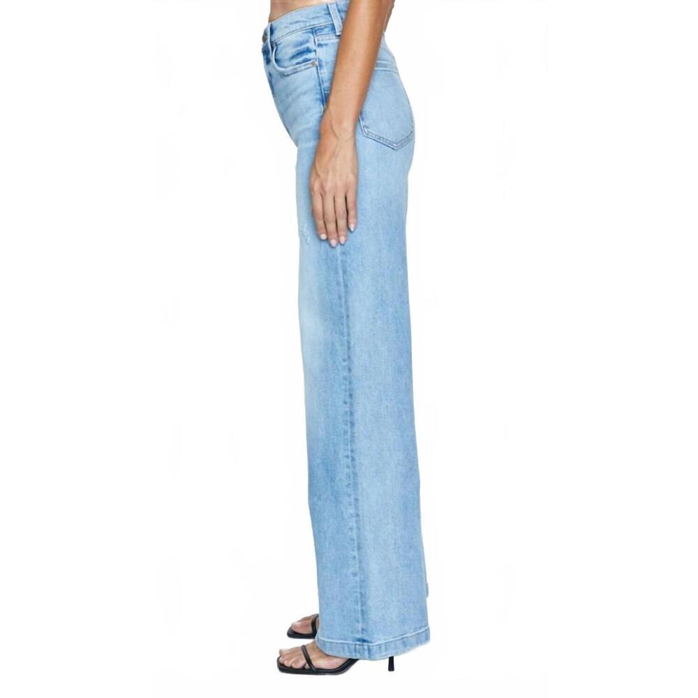 pistola Light Wash Wide Leg Flare Jeans - Picture 3 of 4